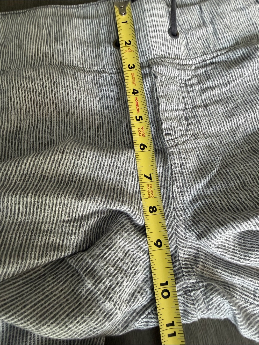 NY&C Soho Linen Blend Striped Pull On Pants Large - Picture 5 of 6